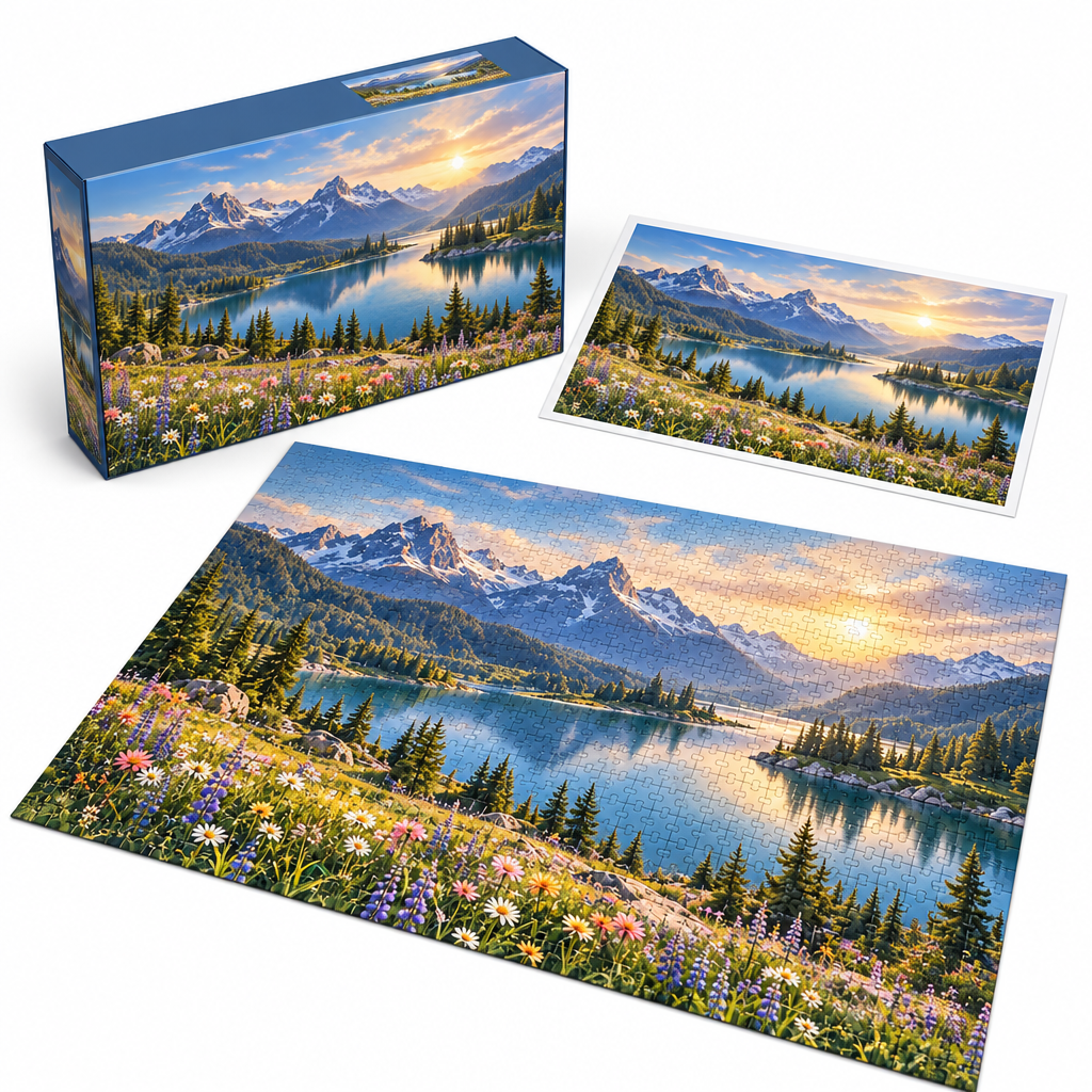 AVELORAF™ Quiet Horizon 1,000-Piece Jigsaw Puzzle — Oversized Scenic Landscape, Adult Tabletop Puzzle & Reference Poster