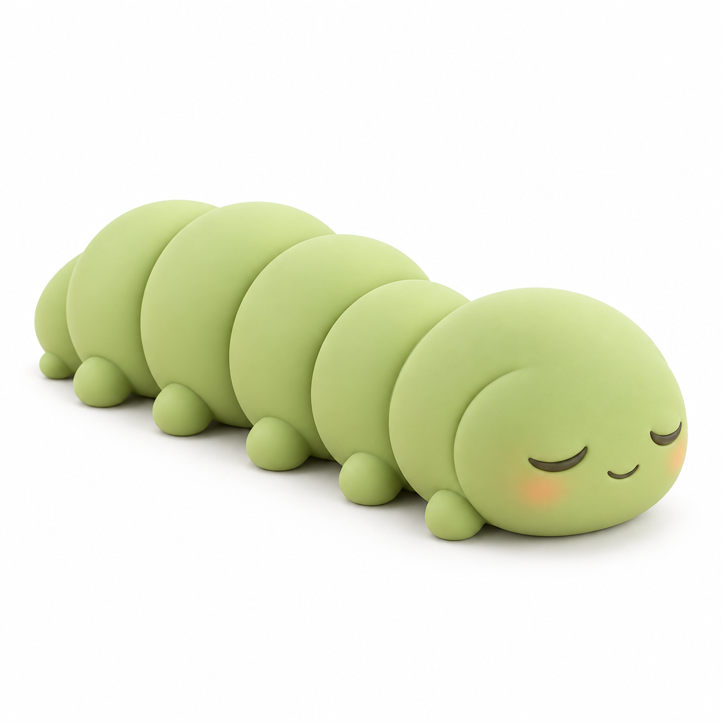 AVELORAF™ Dozy Loop Caterpillar — Soft Squeeze Desk Companion, Built-In Squeaker & Playful Shelf Decor