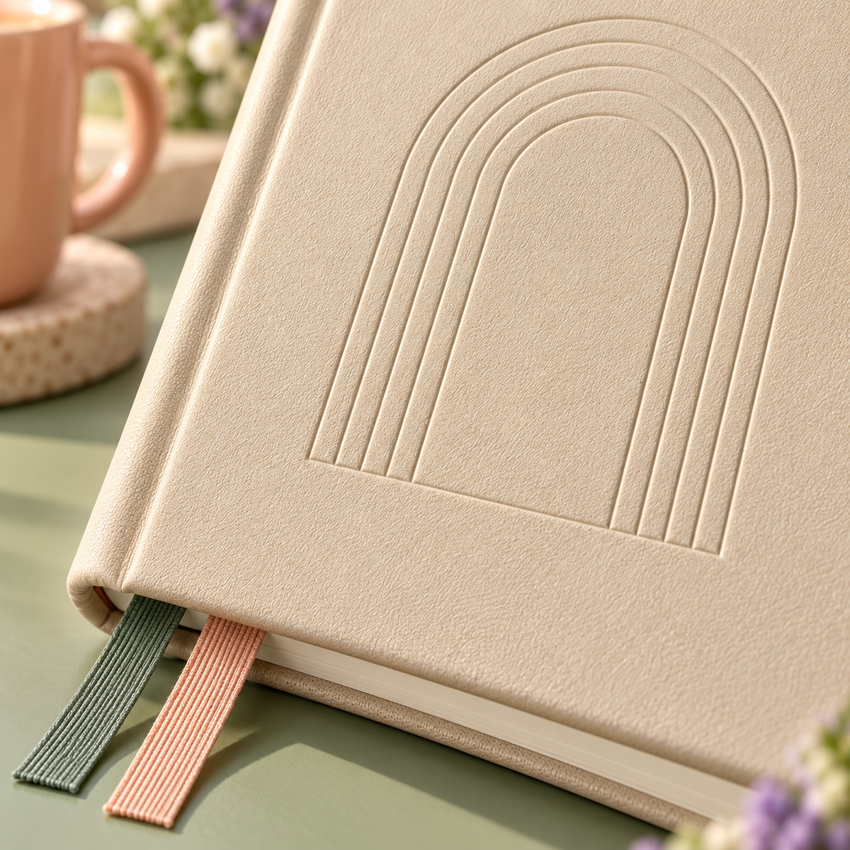 AVELORAF™ Arcfolio Hardcover Dot Grid Journal — 160 Pages, Lay-Flat Notebook & Embossed Arch Cover